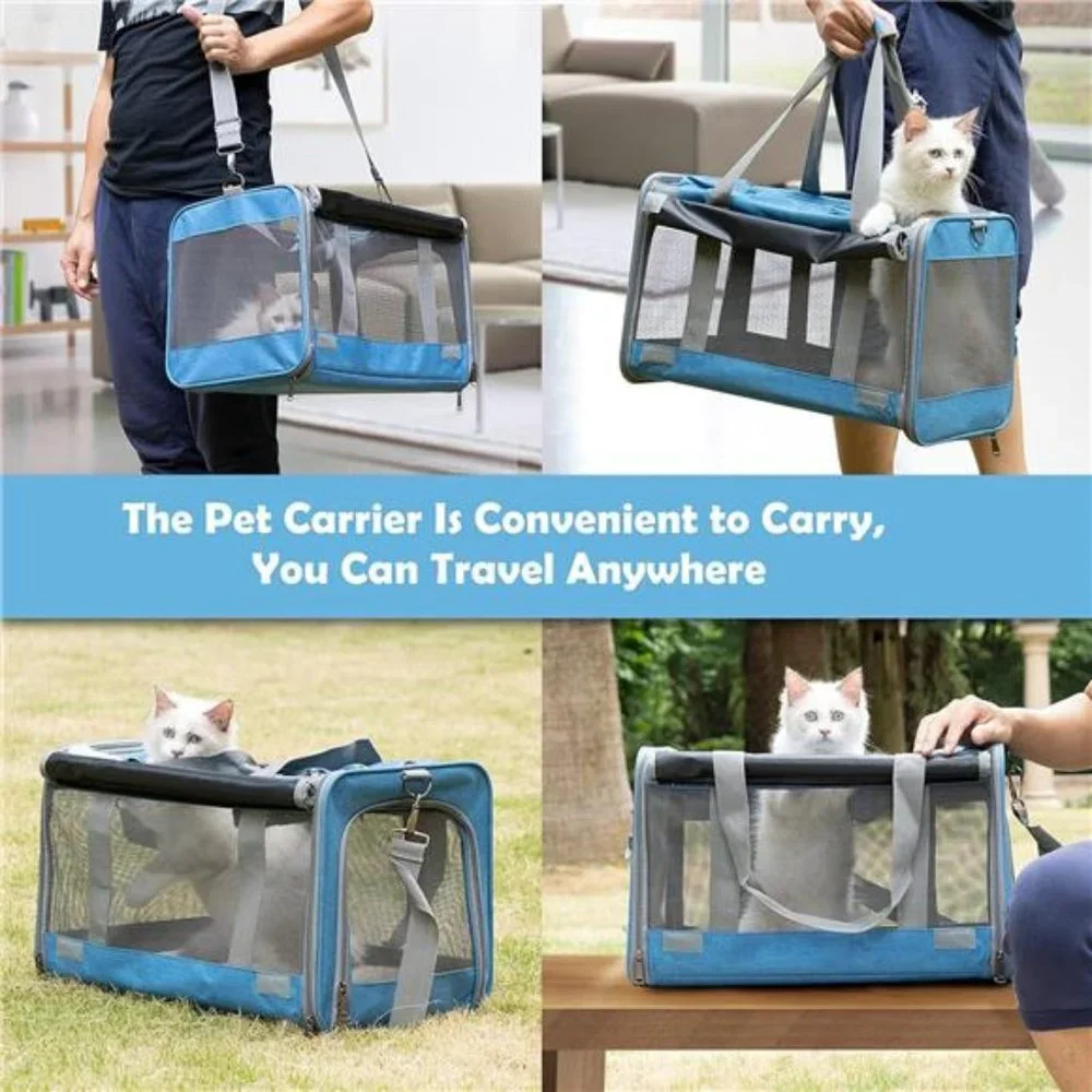 Pet Carrier for Large and Medium Cats, Soft-Sided Pet Carrier for Big Medium
